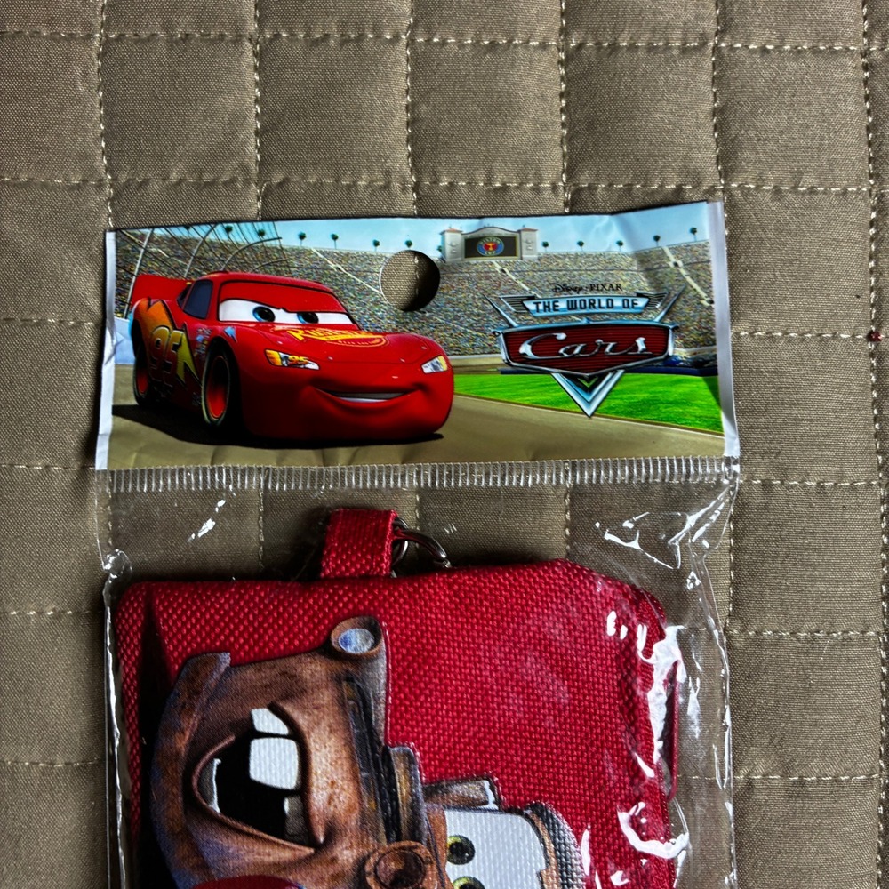 Disney Pixar Cars Lightning McQueen Mater Lanyard Coin Pouch Blazing New Trails - Picture 2 of 4